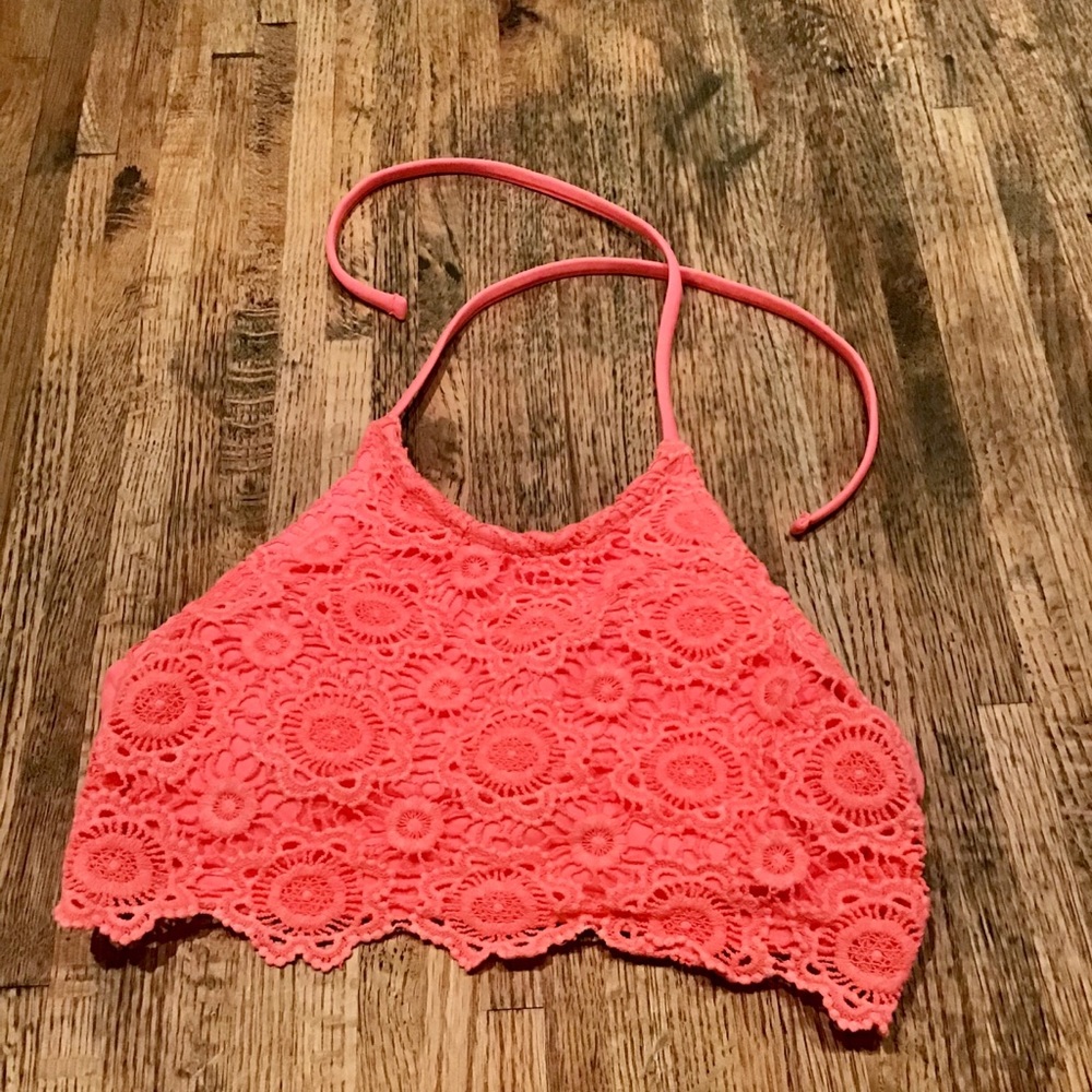 NWT Coral crochet bikini top - Picture 2 of 4